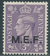 1943-47 OCCUPAZIONE BRITANNICA MEF 3 P MNH ** - RF37-5 - British Occ. MEF