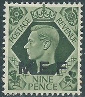 1943-47 OCCUPAZIONE BRITANNICA MEF 9 P MNH ** - RF37-2 - British Occ. MEF