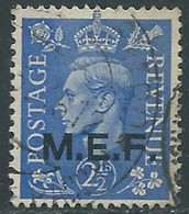 1943-47 OCCUPAZIONE BRITANNICA USATO MEF 2 1/2 P - RF34-5 - Britische Bes. MeF