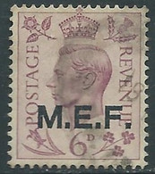 1943-47 OCCUPAZIONE BRITANNICA USATO MEF 6 P - RF34-5 - Britse Bezetting MEF