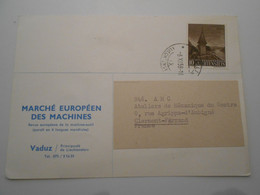 Liechtenstein , Carte De Vaduz 1958 Pour Clermont-ferrand - Brieven En Documenten