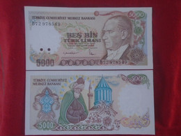 TURKEY , P 197 , 5000 Lira , L 1970 ,  UNC  Neuf , 2 Notes - Turquie
