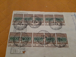 CAMBIALE CON 10 MARCHE DA LIRE 6000 - 1954 - Fiscaux