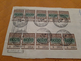 CAMBIALE CON 10 MARCHE DA LIRE 6000 - 1954 - Steuermarken