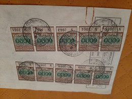 CAMBIALE CON 10 MARCHE DA LIRE 6000 - 1954 - Fiscaux