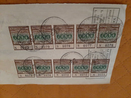 CAMBIALE CON 10 MARCHE DA LIRE 6000 - 1955 - Fiscaux