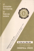 Schweiz, Corinphila Zürich 43. Briefmakenversteigerung 1956 Katalog + Fototafeln  358 Gr. - Auktionskataloge