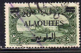 ALAOUITES SYRIA SIRIA ALAQUITES 1926 LATAKIA HARBOR  SURCHARGED 20p On 1.25p USED USATO OBLITERE' - Usati