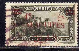 ALAOUITES SYRIA SIRIA ALAQUITES 1926 VIEW OF MERKAB SURCHARGED 4p On 25c USED USATO OBLITERE' - Oblitérés