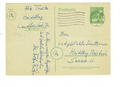 BRD Allierte Besetzung P961 Heidelberg Ortspostkarte (752) - Gemeinschaftsausgaben
