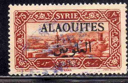 ALAOUITES SYRIA SIRIA ALAQUITES 1925 VIEW OF HAMA 75c USED USATO OBLITERE' - Gebraucht