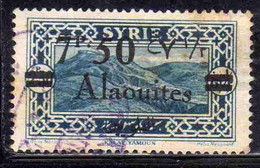 ALAOUITES SYRIA SIRIA ALAQUITES 1926 VIEW OF KALAT YAMOUN SURCHARGED 7.50p On 2.50 USED USATO OBLITERE' - Oblitérés