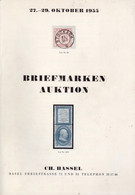 Schweiz, Ch. Hassel Briefmarkenauktion1955 190Gr. - Catalogues De Maisons De Vente