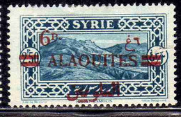 ALAOUITES SYRIA SIRIA ALAQUITES 1925 VIEW OF KALAT YAMOUN SURCHARGE 6p On 2.50p MH - Neufs
