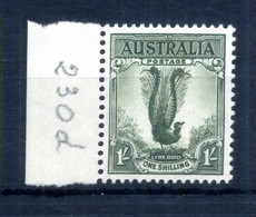 1948-56 AUSTRALIA Serie Ordinaria 1s Uccello Lira N.220 MNH ** Senza Filigrana - Nuevos