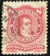 Republica Argentina - C10/44 - (°)used - 1880 - Michel 32C - Bernardino Rivadavia - Oblitérés