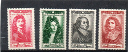 FRANCE   4 Timbres   1944   Y&T: 612, 613, 614 Et 616    Neufs Sans Charnière - Neufs