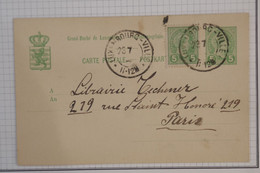 BA8 LUXEMBOURG   BELLE CARTE ENTIER  1905   A PARIS +++AFFRANC. INTERESSANT - Macchine Per Obliterare (EMA)