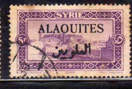 ALAOUITES SYRIA SIRIA ALAQUITES 1925 VIEW OF ALEPPO 5p USED USATO OBLITERE' - Usados