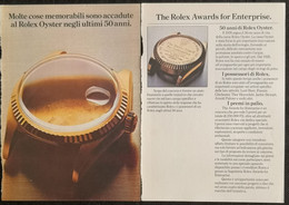 1976 - Orologio ROLEX - 2 Pag.  Pubblicità Cm. 13 X 18 - Horloge: Luxe