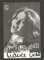 Signature / Dédicace / Autographe Original De France GALL - Chanteuse - Eurovision 1965 - Autographs