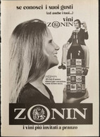 1973 - Vini ZONIN - 1 Pag. Pubblicità Cm. 13 X 18 - Vin