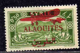 ALAOUITES SYRIA SIRIA ALAQUITES 1929 AIR POST MAIL STAMPS AIRMAIL AVION VIEW OF ALEXANDRETTA 50c MH - Ungebraucht