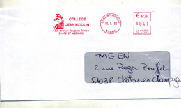 Lettre Flamme Ema Saint Memmie College Jean Moulin - Affrancature Meccaniche Rosse (EMA)