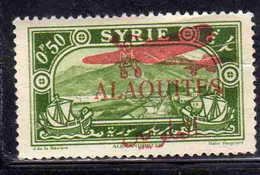 ALAOUITES SYRIA SIRIA ALAQUITES 1929 AIR POST MAIL STAMPS AIRMAIL AVION VIEW OF ALEXANDRETTA 50c MH - Neufs