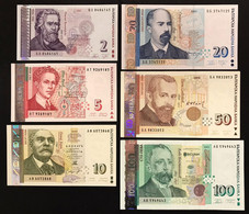 Bulgaria 2+5+10+20+20+50+100 Leva 1999-2006 6 Banconote 6 Notes Spl Lotto.3963 - Bulgaria