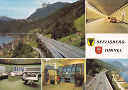 Schweiz Auto Strassen Tunnel Seelisberg Autobahn Viadukt Beckenried Swiss Postcard - Beckenried