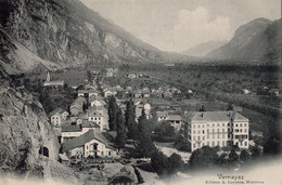 Vernayaz Hotel Switzerland Spectacular Aerial Old Postcard - Vernayaz