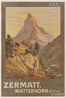 Zermatt Matterhonr Schweiz Switzerland Poster Postcard - Matt