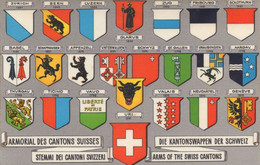 Arms Of The Swiss Cantons Switzerland Shield Rare Postcard - St. Anton