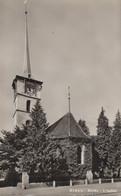 Nidau Kirche Switzerland Clock Real Photo Postcard - Nidau