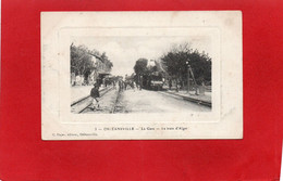 ALGERIE-----ORLEANSVILLE---la Gare---le Train D'ALGER--Taches Voir 2 Scans - Chlef (Orléansville)