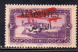 ALAOUITES SYRIA SIRIA ALAQUITES 1926 AIR POST MAIL STAMPS AIRMAIL AVION VIEW OF ALEPPO 5p MH - Unused Stamps