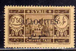 ALAOUITES SYRIA SIRIA ALAQUITES 1925 POSTAGE DUE STAMPS TAXE 50c MH - Nuovi