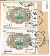 Par Sellos Fragmento Barcelona 2022. Billetes De Banco Emision 2014 º - Oblitérés