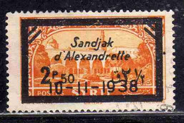 SANDJAK D'ALEXANDRETTE ALEXANDRETTA 1938 SURCHARGED 2.50p On 4p USED USATO OBLITERE' - Oblitérés