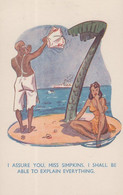 Gay Man Cross Dressing Ship Mrs Simpkins I Can Explain 1970s Comic Postcard - Non Classés