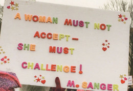 A Woman Must Challenge Womens Rights Political March Rally Postcard - Non Classés