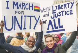LGBT Gay Rights Unity Liberty Justice March Protest Postcard - Non Classés
