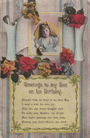 Boy Dressed As Girl LGBT Interest WW1 Birthday Antique Postcard - Non Classés