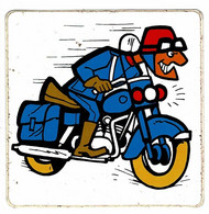 Sticker Autocollant Motard Motor Cycle Moto Police Agent Polizei Motoragent Zwaantje - Aufkleber