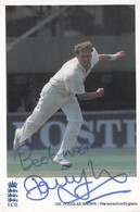 Douglas Brown Warwickshire Cricket Hand Signed Autograph Photo - Cricket