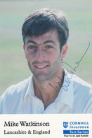 Mike Watkinson Hand Signed Cornhill Cricket Test Series Photo Card - Cricket