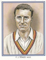 FJ Fred Titmus Middlesex Cricket Club Cricketer Rare Cigarette Card - Cricket