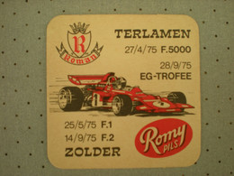 Zolder - Terlamen - F5000 - EG-Trofee - Formule 1 - Grand Prix - Grote Prijs - Romy Pils - Roman - 1975 - Viltje - Andere & Zonder Classificatie