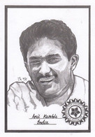 Anil Kumble Indian Cricket Artist Drawing Limited Edn Of 500 Postcard - Cricket